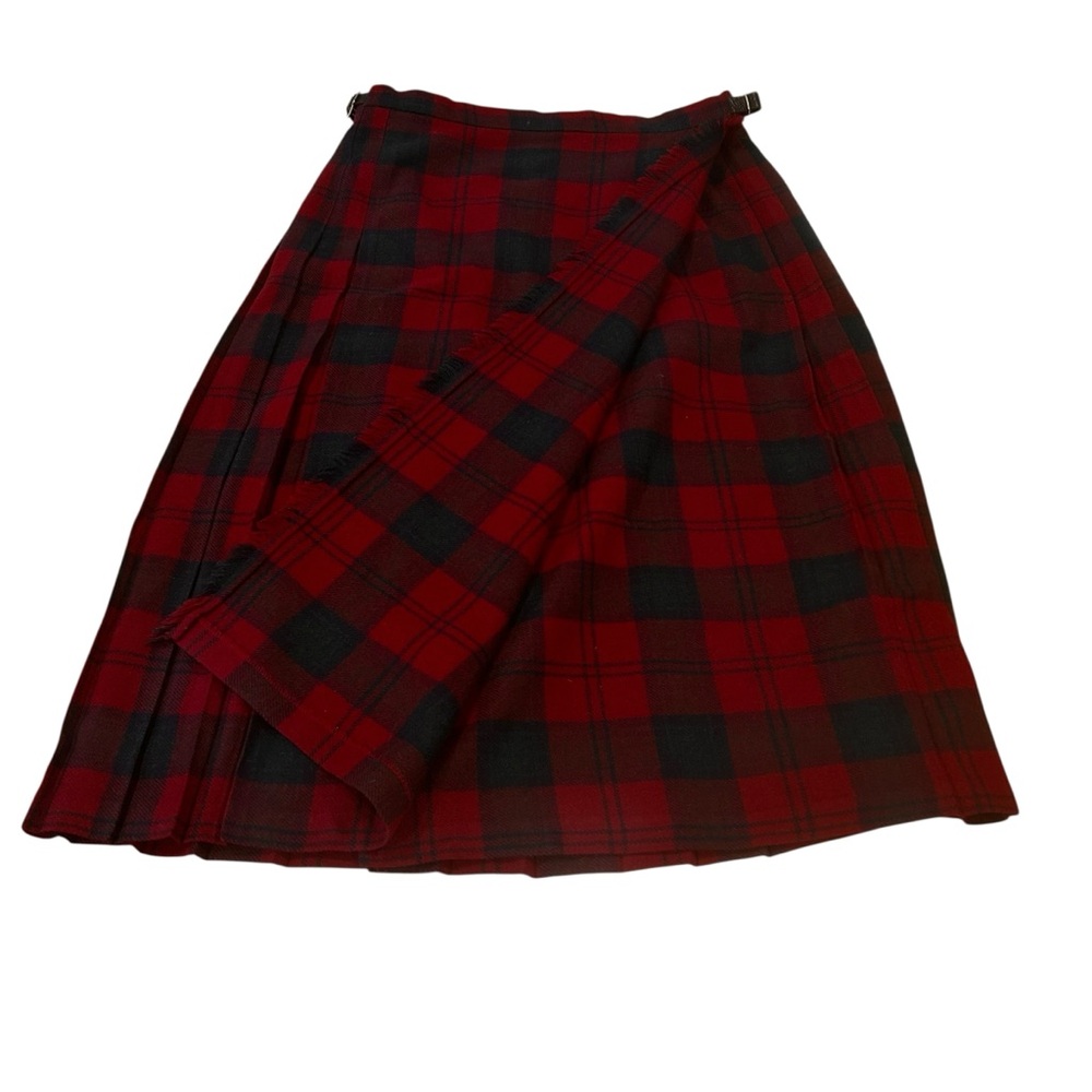 Clan laird skirt kilt womens size 8/10 vintage set 2 red green blue ivory multi - Picture 5 of 15